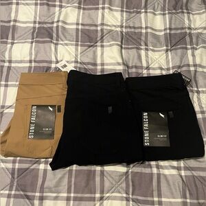 Set of 3 Stone Falcon Men's Pant Slim Fit And Superior Stretch 34x34